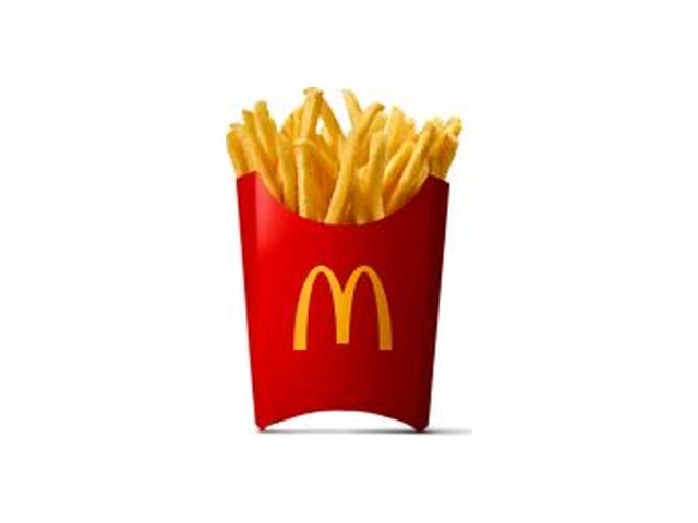 Officielt produktfoto af Pommes Frites, stor fra McDonald’s Danmark