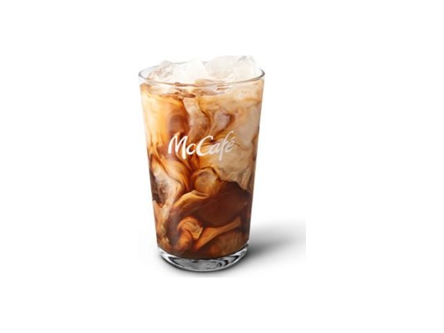 Officielt produktfoto af Is-latte vanilje fra McDonald’s Danmark