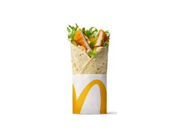 Officielt produktfoto af McWrap® BBQ Chicken fra McDonald’s Danmark