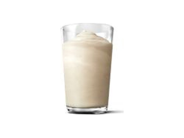 Officielt produktfoto af Milkshake m. vaniljesmag, lille fra McDonald’s Danmark