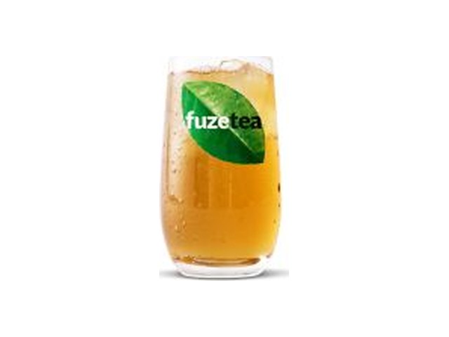 Officielt produktfoto af Fuze Tea® Fersken, mellem fra McDonald’s Danmark